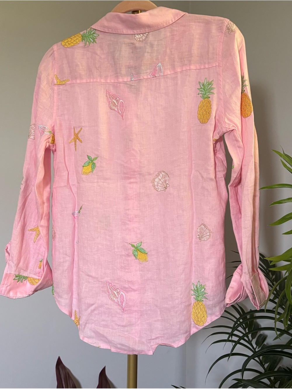 Lilly Pulitzer Pink Seacoast Linen with Happy Hour Embroidery🍸🌴 - Picture 10 of 16